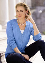 Vest met kabelpatroon BLEU