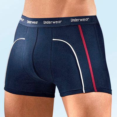 Driepack broeken van fijne jersey, marineblauw 