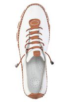 Gemini, lichtgewicht dames veterschoenen, breedte G, met uitneembaar voetbed WITBRUIN