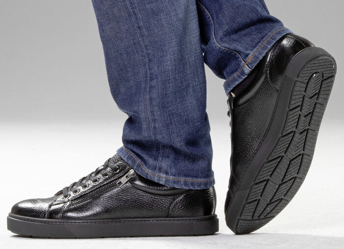 GINO GALANTE, klassieke herensneakers, met uitneembaar voetbed SCHWARZ