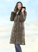 Jas met zijsplitten met rits KOFFIEBRUIN