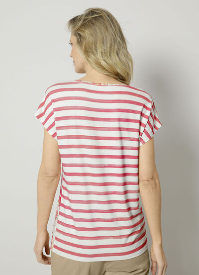 Shirt met een kleurrijke patroonmix 