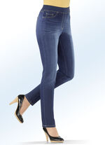 Power stretch jeans in een slip-on stijl JEANSBLAUW