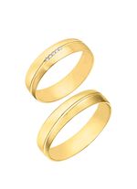 Elegante trouwring glanzend/mat 