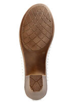 Gemini pumps van rundnappaleer met strik WEISS-MULTICOLOR