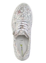 Waldläufer sneakers gemaakt van nubuckleer met bloemenprint EISBLAU-BUNT
