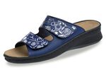Klassieke damesmuiltjes met uitneembaar voetbed BLAUW