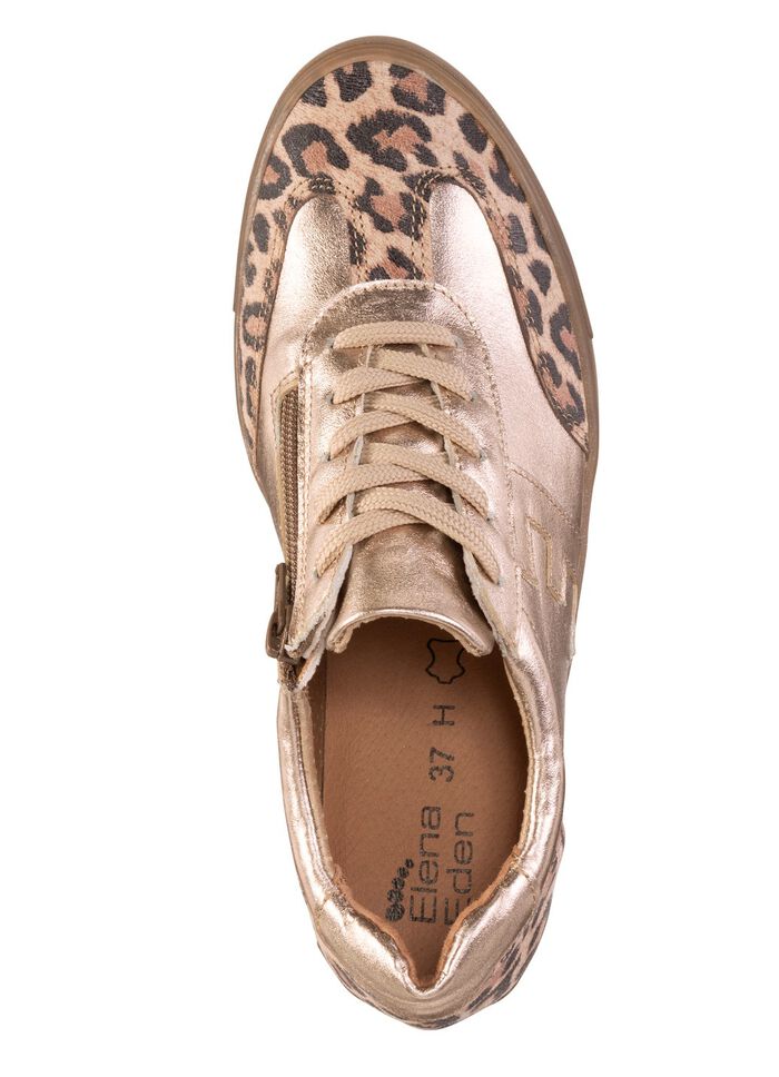 ELENA EDEN vetersneakers van generfd nappaleer 