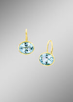 Oorbellen met blauwe topaas 