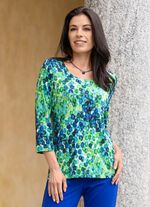 Shirt met schitterende all-over print 