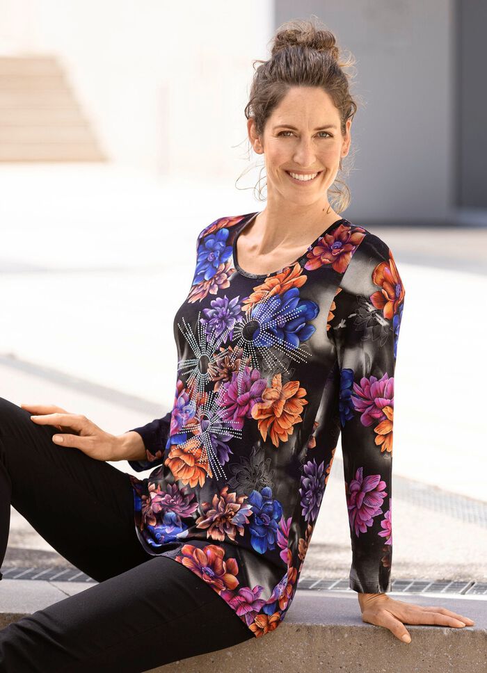 Schattig shirt met ronde hals 