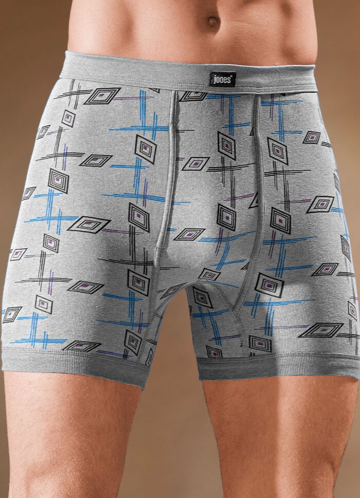 Set van vier onderbroeken van fijne ribstof, met gulp 