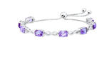Elegante armband met echte amethist 