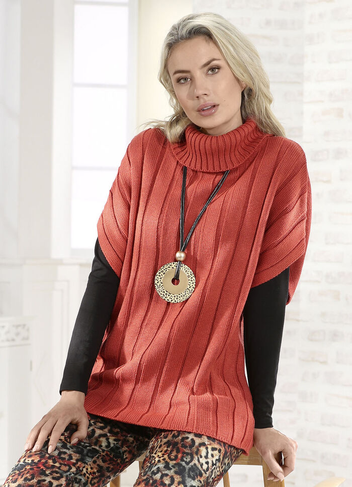 Pullovervest met een stretchy look 