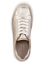 ELENA EDEN sneakers van nappaleer met luchtige perforatie GOLD