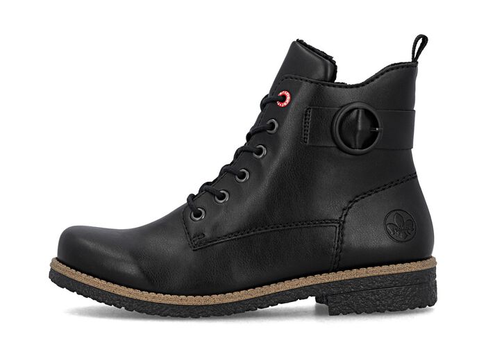 Rieker, klassieke dames enkellaarsjes, met rits SCHWARZ