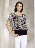 Poncho-tuniek met vleermuismouwen 