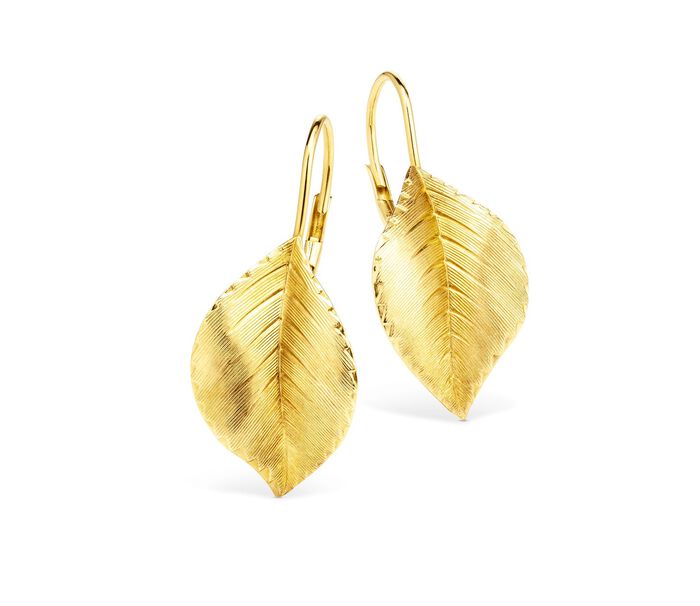 Oorbellen met bladmotief 