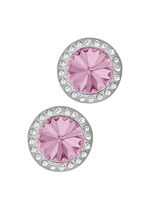 Oorstekers met Swarovski® kristallen in roze 