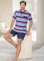 Set van twee shortys met knoopsluiting en gestreept ontwerp