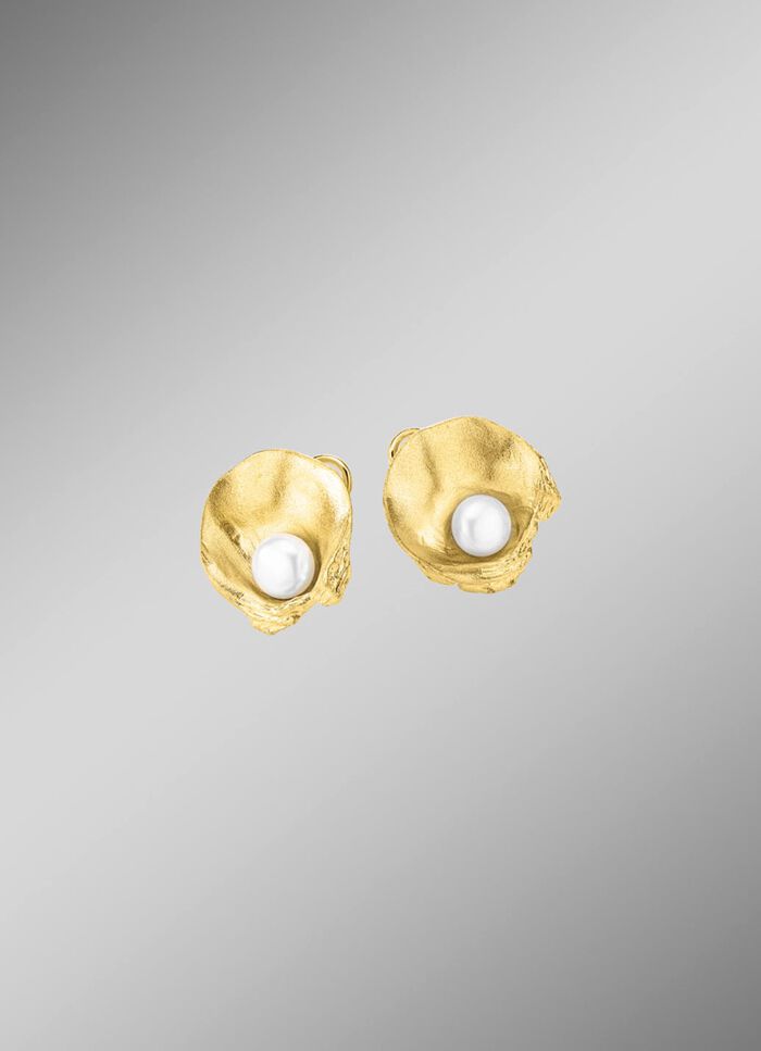 Clip-oorbel met zoetwaterparel 