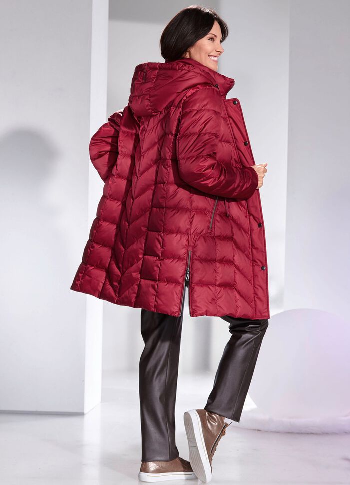 Korte jas met afneembare capuchon 