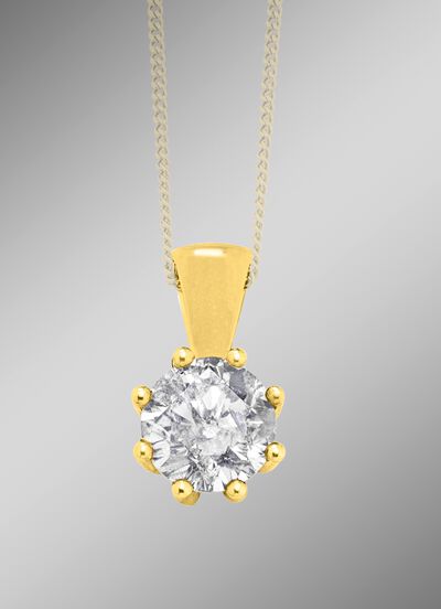 Fonkelende hanger met diamant 