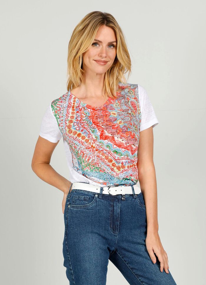 Overhemd in burnout-kwaliteit 