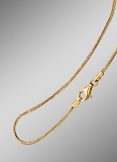 Stevige slangenketting met karabijnsluiting 