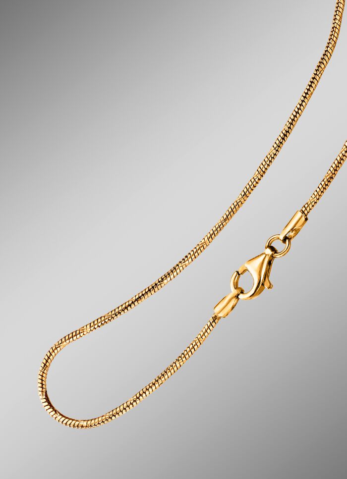 Stevige slangenketting met karabijnsluiting 