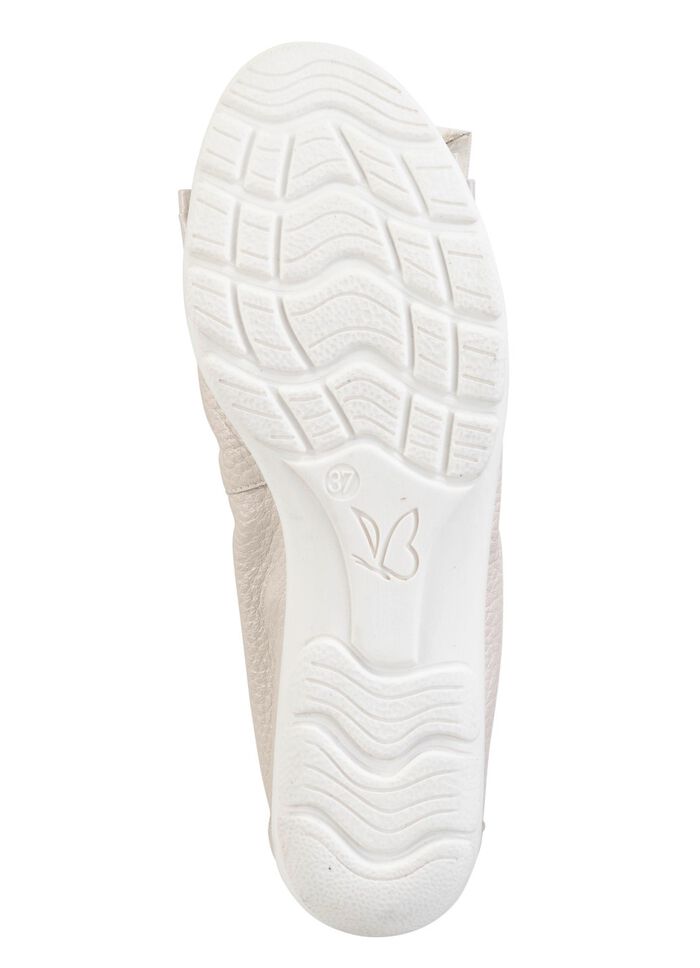 Caprice, chique damesballerina's, breedte G, met elastische band PARELWIT