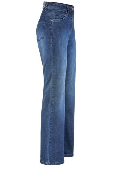 Jeans met modieuze beenwijdte  