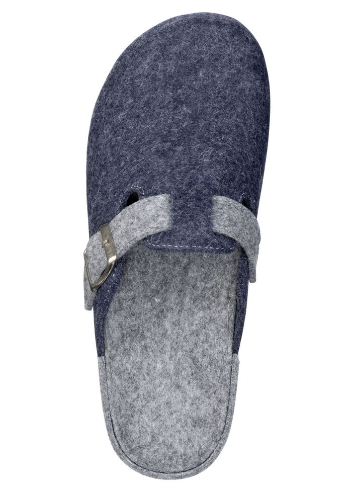 Klassieke herenpantoffels, gemaakt van wolvilt MARINE