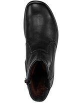 Enkellaars met echt lamsvacht-voering ZWART