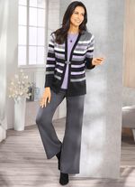 Trui met scheerwol ANTRACIET-LILA-GRIJS GEM&Ecirc;LEERD