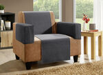 Woonaccessoires van chenille met antisliplaag ANTHRAZIT