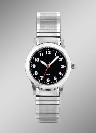 Para-Quartz dameshorloge met roestvrijstalen band 