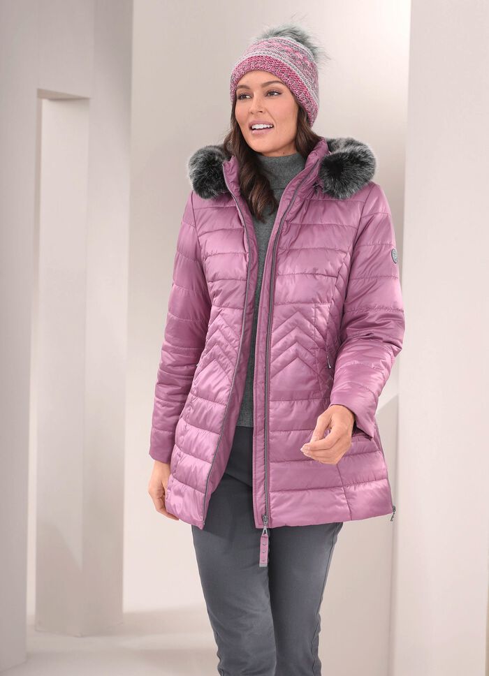 Jas met afneembare imitatiebontrand KROKUS