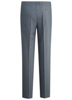 "Klaus Models" broek met plooien in 3 kleuren ROOKBLAUW GEM&Ecirc;LEERD