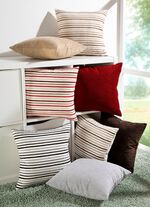 Kussenhoes met strepenmotief BORDEAUX