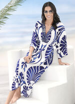 Laurina-jurk met schitterend gekleurd printdessin 
