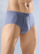 Set van vier slips van fijne rib, effen 