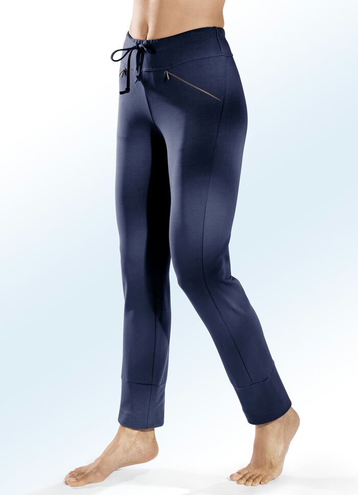 Broek met comfortabele elastische tailleband MARINE