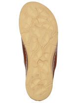 Gemini, trendy damesmuiltjes, breedte G, met elastische band COGNAC