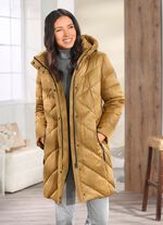 Functionele korte mantel met afneembare capuchon 