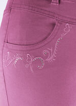 Broek met fonkelende strass steentjes FUCHSIA
