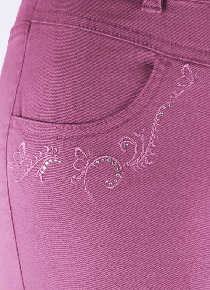 Broek met fonkelende strass steentjes FUCHSIA