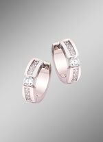 Elegante creolen met synthetische zirkonia 