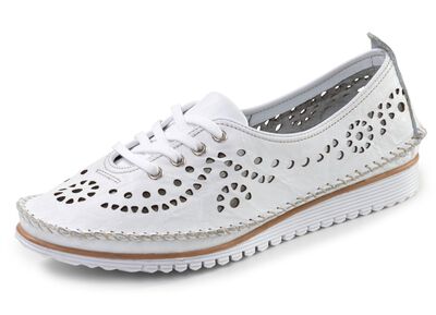 Andrea Conti, zomerse veterschoenen voor dames, breedte G, met uitneembaar voetbed 