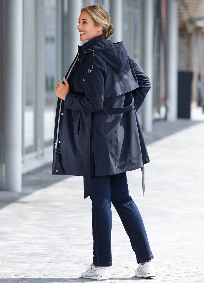 Functionele trenchcoat met riem 